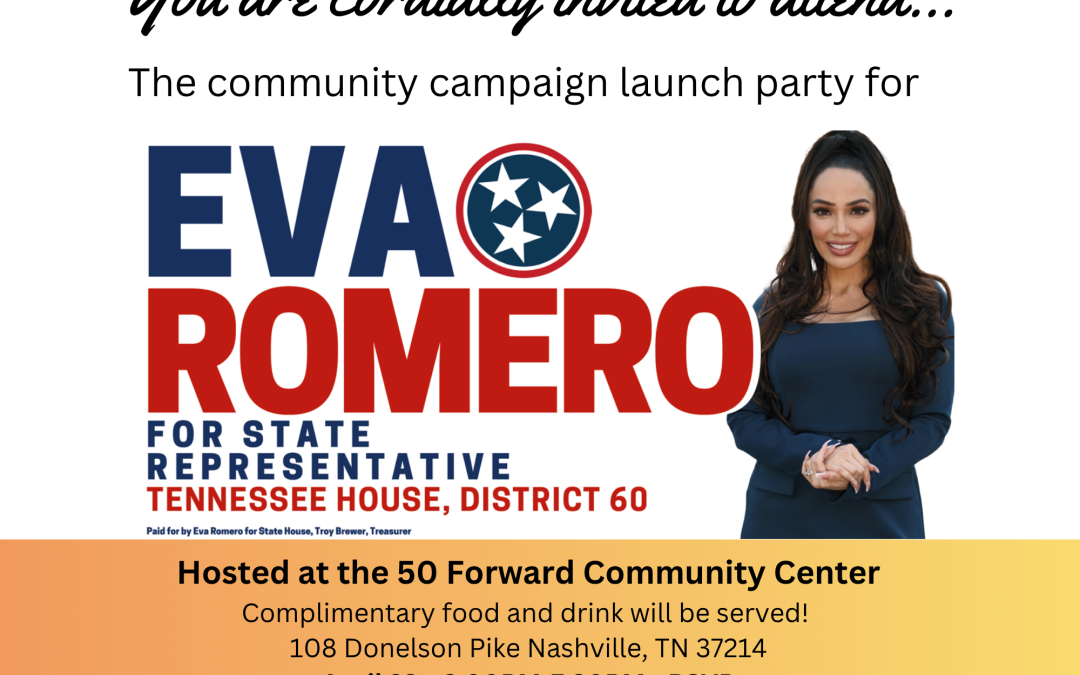 Campaign Launch Party For Eva Romero on April 23rd